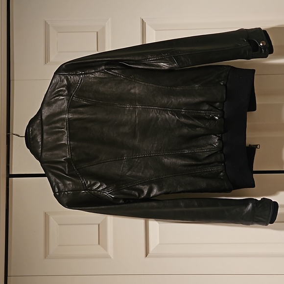 Soia & Kyo black leather jacket xs - Picture 5 of 7